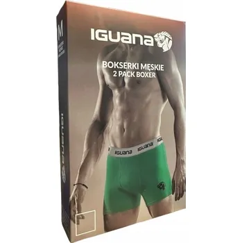 Pánské spodní prádlo Pánské boxerky 2-balení Iguana, vícebarevné, velikost L
