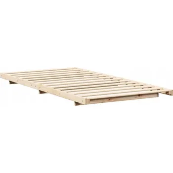 Postel Jednolůžková dřevěná postel VidaXL 80x210 cm, odstíny hnědé