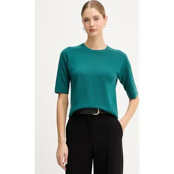 Dámský svetr Vlněný svetr United Colors of Benetton 11AHD10E6 tyrkysová 67X, vel. XL