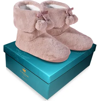 Dámská obuv SORBETTO dámské vysoké pantofle s bambulí SAVARIN růžové 40-41