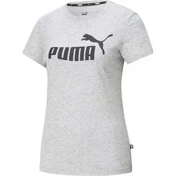 Dámské oblečení Šedé dámské tričko Puma No1 Logo QT, Velikost M