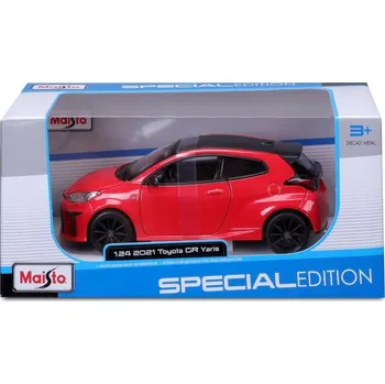 autíčko Toyota GR Yaris 2021 Červená Maisto 1:24 Kovový Model Auta 32909 Rd