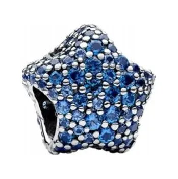 Přívěsek Přívěsek hvězda hvězdička modrá zirkony stříbro 925