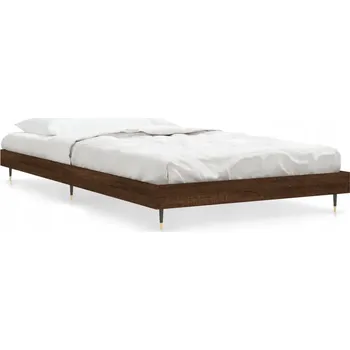 Postel Rám postele, hnědý dub, 90x190 cm, látka