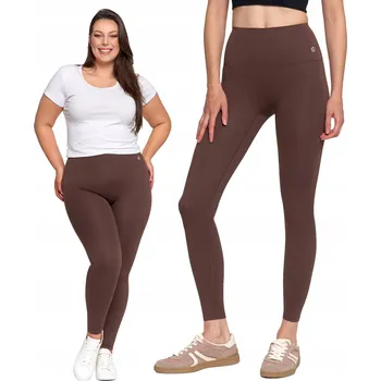 SPORTOVNÍ DÁMSKÉ LEGÍNY VYSOKÝ PAS HLADKÉ NEPRŮHLEDNÉ MODELUJÍCÍ MORAJ XXL