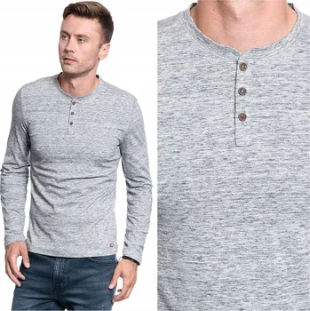 Pánské tričko MUSTANG Adrian PÁNSKÉ TRIČKO S DLOUHÝM RUKÁVEM TRIČKO KLASICKÉHO STŘIHU XL