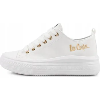 Dámské tenisky LEE COOPER BÍLÉ KLASICKÉ TENISKY DÁMSKÉ BOTY NA PLATFORMĚ 38