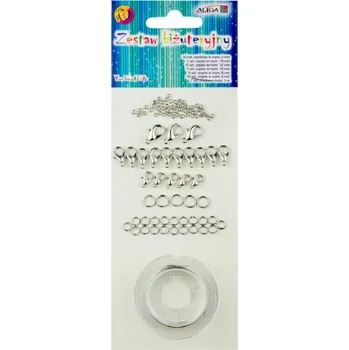 Vrták Sada šperků Aliga ZWB1849 stříbrná, 93 dílů.