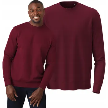 Pánská mikina Tepláková mikina unisex Dámská Pánská bavlněná bez kapuce bordó XL