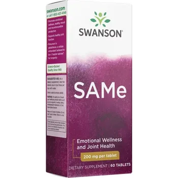 Zdraví Swanson SAMe, S-Adenosyl L-Methionine, 200 mg, 60 tablet