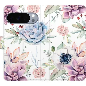 Pouzdro na mobilní telefon Flipové pouzdro iSaprio - Succulents Pattern - Google Pixel 10 / 10 Pro