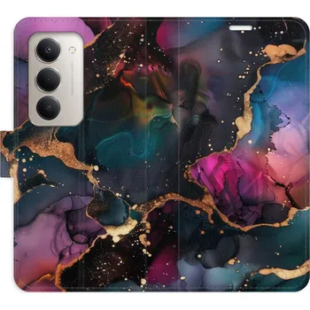 Pouzdro na mobilní telefon Flipové pouzdro iSaprio - Dark Marble - Xiaomi Redmi 15 5G