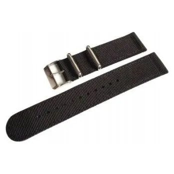 Řemínek na hodinky NOVÝ, ČERNÝ TEXTILNÍ ŘEMÍNEK NATO 16 MM