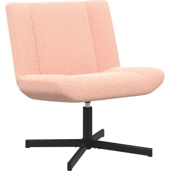 Jídelní židle Otočná židle Růžová 63 x 75 x 76 cm Ovčí kůže IM_42007336