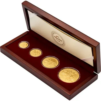 Zlatá dukátová řada ČR 2026 - Karel IV. - sada čtyř medailí stand