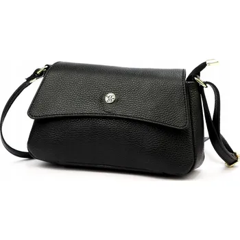 Kabelka Gregorio kabelka přes rameno přírodní kůže černá