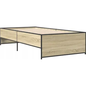 Postel Rám postele, dub sonoma, 100 x 200 cm, materiál na bázi dřeva