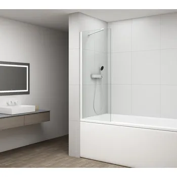 Vanová zástěna Polysan FISA vanová zástěna 700x1500mm, bílá mat, čiré sklo - FS1072-W