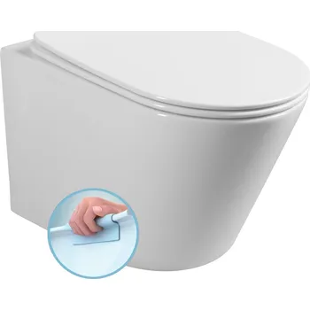 Klozet Sapho PACO závěsná WC mísa, Rimless, 36x53cm, bílá - PZ1012WR