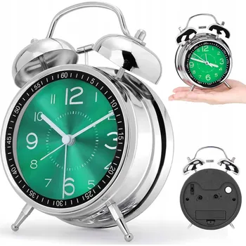 Budík BUDÍK RETRO KLASICKÝ S LED DISPLEJEM, STOJÍCÍ ANALOGOVÝ BUDÍK VE STYLU LOFT