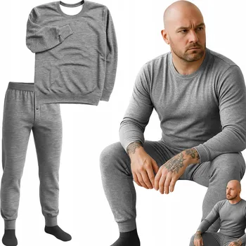 Pánské termo spodní prádlo Pánské termo prádlo s chloupkem - Spodky a triko - Teplá bavlněná souprava