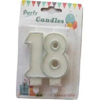 Dortová svíčka Svíčka na dort NAROZENINOVÁ číslice 18 OSMNÁCT