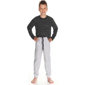 Chlapecké pyžamo ČESKÉ CHLAPECKÉ PYŽAMO TARO 98 ČERNÁ/MELANŽ