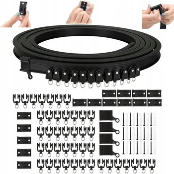 Obraz Jednokolejnicová stropní lišta černá plastová 500 cm
