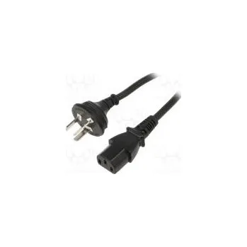 Napájecí kabel Kabel GB 2099 vidlice,IEC C13 zásuvka PVC 1,8m černá 3G1mm2