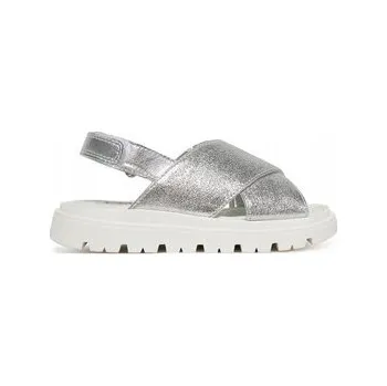 Dívčí sandály Primigi dětské sandály z přírodní kůže stříbrné velikost 32