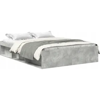 Postel Rám postele, šedá barva betonu, 135 x 190 cm