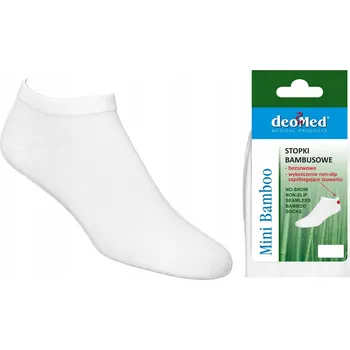 Pánské ponožky Kotníkové ponožky Ponožky DeoMed Mini Bamboo, velikost 39-42, bílé
