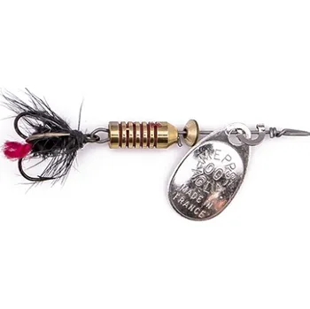 Umělá nástraha Rotační třpytka Mepps Aglia Mouche Vel.00 1,5g Stříbrná/Černá