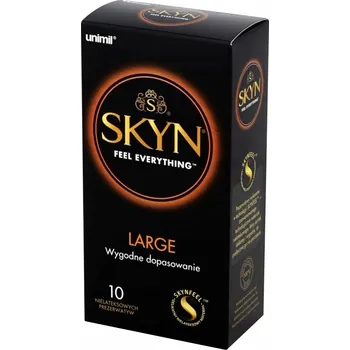 Unimil kondomy SKYN Large větší velikost XL 56 mm bez latexu 10 ks