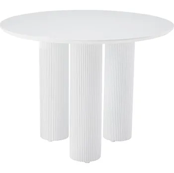 Jídelní stůl Jídelní stůl kulatý Fascons 100 cm bílý lamely