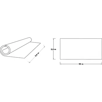 Krycí plachta Plachta stavební Varianta - balící., Plachty: 2 x 50 m