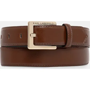 Opasek Kožený pásek Karl Lagerfeld A1W33147 hnědá 88X, vel. 75