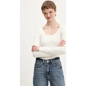 Pánské oblečení Tričko s dlouhým rukávem Guess Jeans W6RP24.KA0H1 béžová 08X, vel. XS