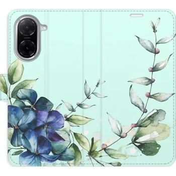 Pouzdro na mobilní telefon Flipové pouzdro iSaprio - Blue Flowers - Xiaomi Redmi A5