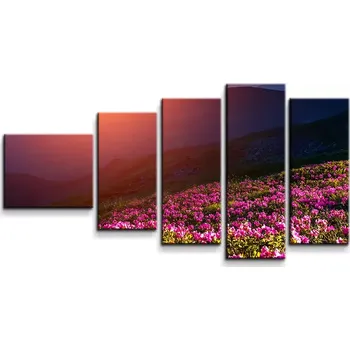 Obraz Sablio Obraz - 5-dílný Rozkvetlá příroda - 100x60 cm