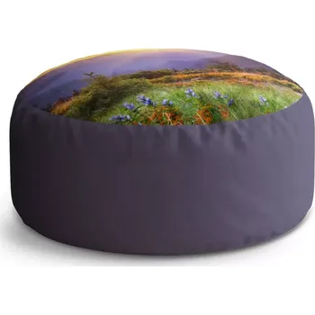 Taburet Sablio Taburet Circle Západ slunce nad lesem: 38x48 cm