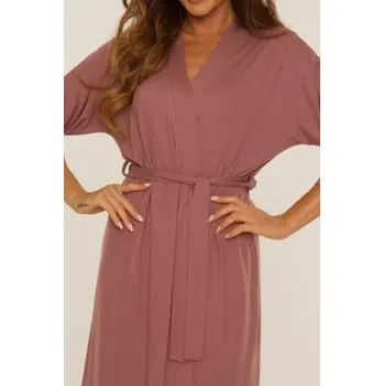 Dámské oblečení Dámský župan De Lafense Fanny - viskóza Starorůžová 2XL