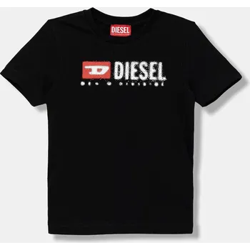 Chlapecké tričko Dětské bavlněné tričko Diesel TADJUSTK14 T-SHIRT J02475 černá 99X, vel. 175