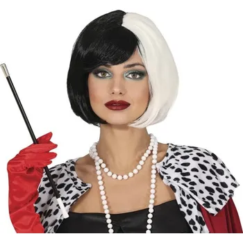 Karnevalová paruka Guirca Cruella de Vil paruka s ofinou
