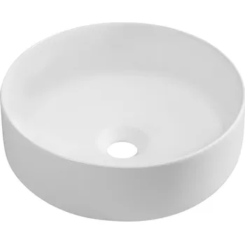 Umyvadlo Isvea INFINITY ROUND keramické umyvadlo na desku, průměr 36cm, bílá mat - 10NF65036-2L