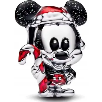 Přívěsek Charms Mickey Mouse s cukrovou tyčinkou, stříbrný přívěsek beads stříbro 925