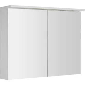 Zrcadlo Aqualine KAWA STRIP galerka s LED osvětlením 90x70x22cm, bílá - WGL90S