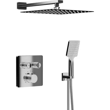 Sapho SMART SELECT podomítkový sprchový set s termostatickou baterií, 2 výstupy, vyústění, chrom - RP042-01