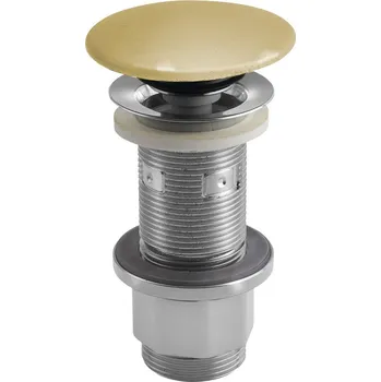 Umyvadlo Sapho Umyvadlová výpust 5/4“, click-clack, betonová zátka, 10-80mm, žlutá pololesk - AS922
