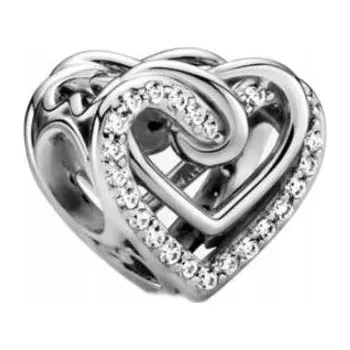 Přívěsek Přívěsek ZÁŘIVÁ SPOJENÁ SRDCE srdce stříbro